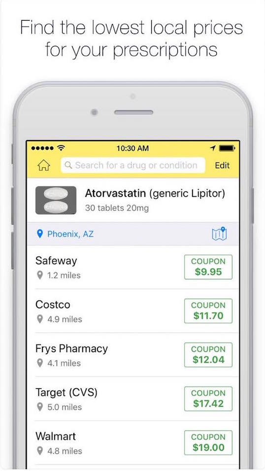 GoodRx Medical Android and iPhone Apps